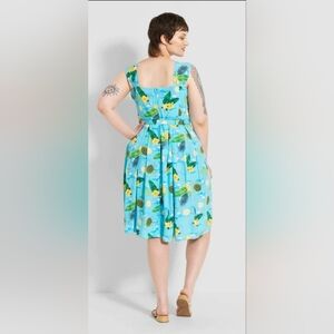 Modcloth Blue Floral Dress